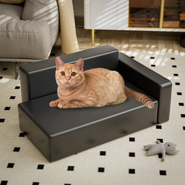 Pet leather clearance sofa